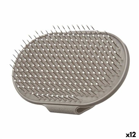 Brosse pour Chiens Mascow 335 Gris 13 x 3,5 x 10 cm (12 Unités)