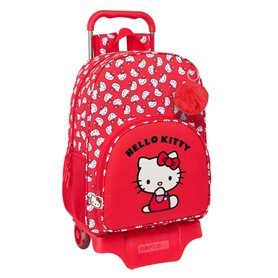 Cartable à roulettes Hello Kitty Iconic Blanc Rouge 33 x 42 x 14 cm