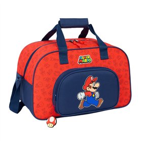 Sac de sport Super Mario Trick Rouge Bleu foncé 40 x 24 x 23 cm