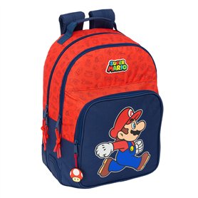 Cartable Super Mario Trick Rouge Bleu foncé 32 x 42 x 15 cm