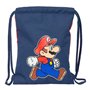 Sac à dos serré par des ficelles Super Mario Trick Rouge Bleu foncé 26 x 34 x 1 cm