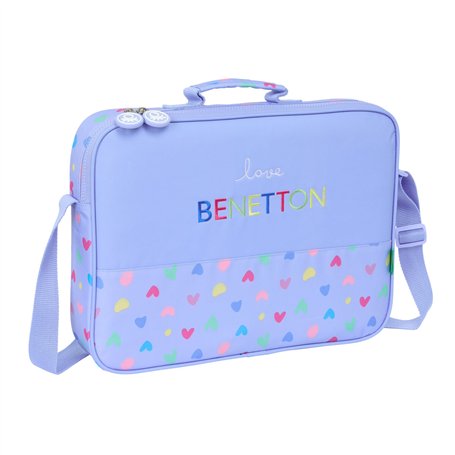 Cartable Benetton Lila Lila 38 x 28 x 6 cm