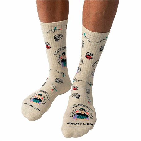 Chaussettes Jimmy Lion Athletic Frida Viva Mexic Blanc 41-46