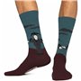 Chaussettes Jimmy Lion Hitchcock Crows Bordeaux 41-46