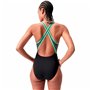 Maillot de bain femme Speedo High Neck Splice Cross Vert