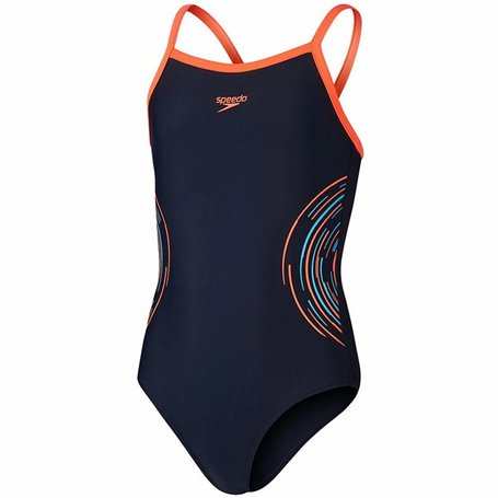 Maillot de Bain Fille Speedo Plastisol Placement Orange