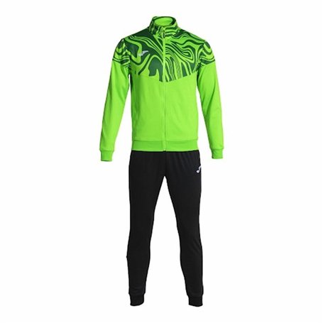 Survêtement pour Adultes Joma Sport Lion II Noir Vert Homme 2 Pièces