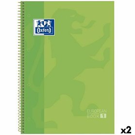 Cahier à Spirale Oxford Classic Europeanbook 1 Write&Erase Vert A4+ 80 Volets 5 Pièces (2 Unités)