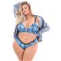 Ensemble de Lingerie Fantasy Lingerie Bleu (Queen size)