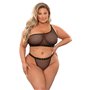 Ensemble de Lingerie Fantasy Lingerie Noir (Queen size)