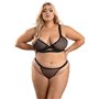 Ensemble de Lingerie Fantasy Lingerie Noir (Queen size) (Queen)