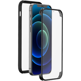 Coque 360° iPhone 12 / 12 Pro Protection Intégrale Noire Bigben