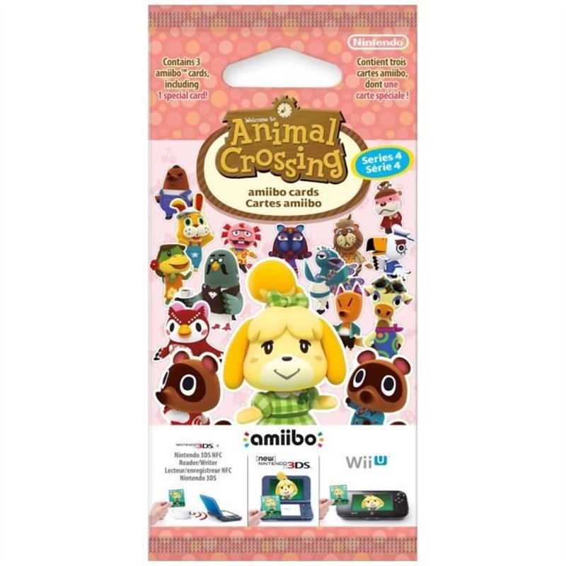 Cartes Amiibo - Animal Crossing Série 4  Contient 3 cartes dont 1 spéciale