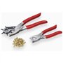 Pince a oeillets - MEISTER - Lot de 2 pinces a oeillets + emporte-piece - Gris en plastique