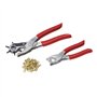 Pince a oeillets - MEISTER - Lot de 2 pinces a oeillets + emporte-piece - Gris en plastique