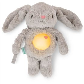 INGENUITY Veilleuse bébé, Doudou lapin, peluche Sylvie, réponds au pleurs de bébé, musicale, lumineuse, bruits blanc, et attache