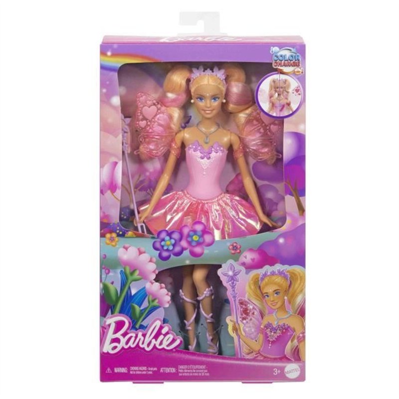 Image secondaire de Poupée Barbie Fée-Ailes Et Tenue Avec Changement De Couleur