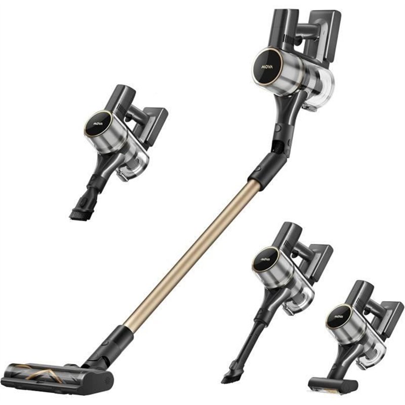 Mova S5 Sense - Aspirateur Balai sans Fil - Brosse multisurface OptiInsight avec Design Anti-noeuds - Réglage Intelligent