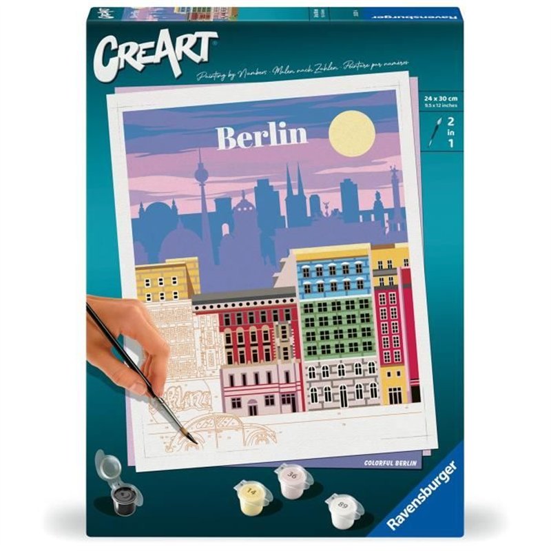 CreArt 24x30 cm Berlin, Adulte, Peinture par numéros, 25521, Ravensburger