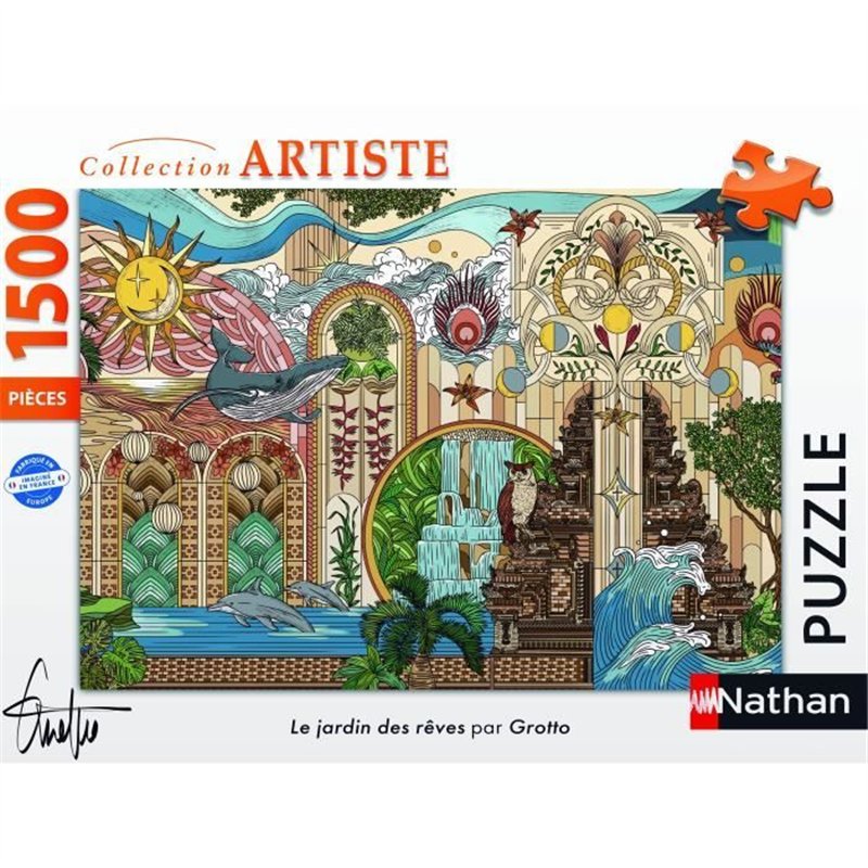 Image secondaire de Puzzle 1500 pieces Le jardin des reves, des 14 ans, Puzzle de qualité supérieure, Collection Artiste, 12001612, Nathan