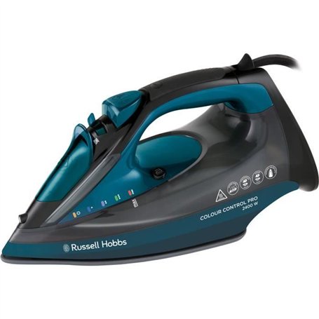 Fer a repasser - RUSSELL HOBBS - Colour Control Pro Iron - 2400 W - Noir / Bleu