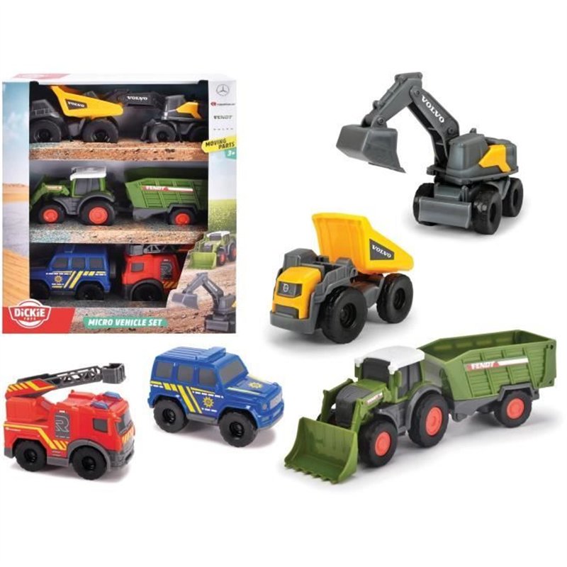 DICKIE - Pack Micro Vehicules - 8cm
