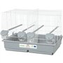 Cage d'élevage oiseaux - Zolux - Primo Cati - Pour canari mandarin - 57 x p34.5 x 41 cm - Blanc et gris