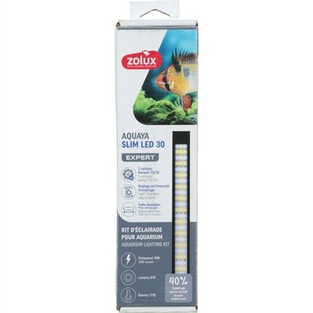 Rampe d'éclairage - Zolux - Slim LED dimmable - Ajustable et adaptable en remplacement d'un tube néon T8 ou T5 - 30 cm