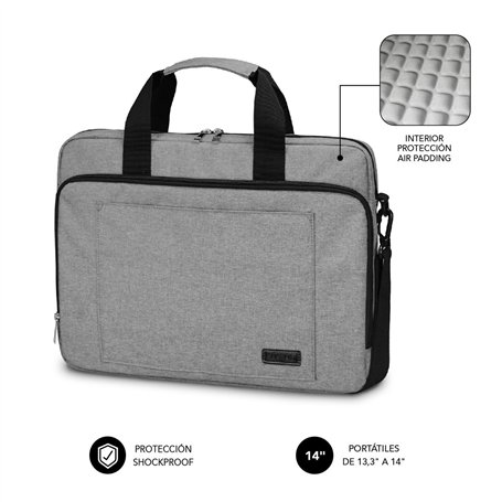 Housse pour ordinateur portable Subblim SUBLB4APLB01 Gris 14"