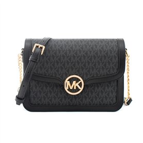 Sac à Bandoulière Michael Kors Leida Noir 23 x 16 x 7 cm