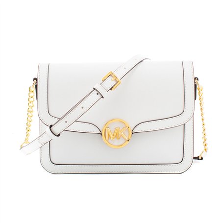 Sac à Bandoulière Michael Kors Leida Blanc 23 x 16 x 7 cm