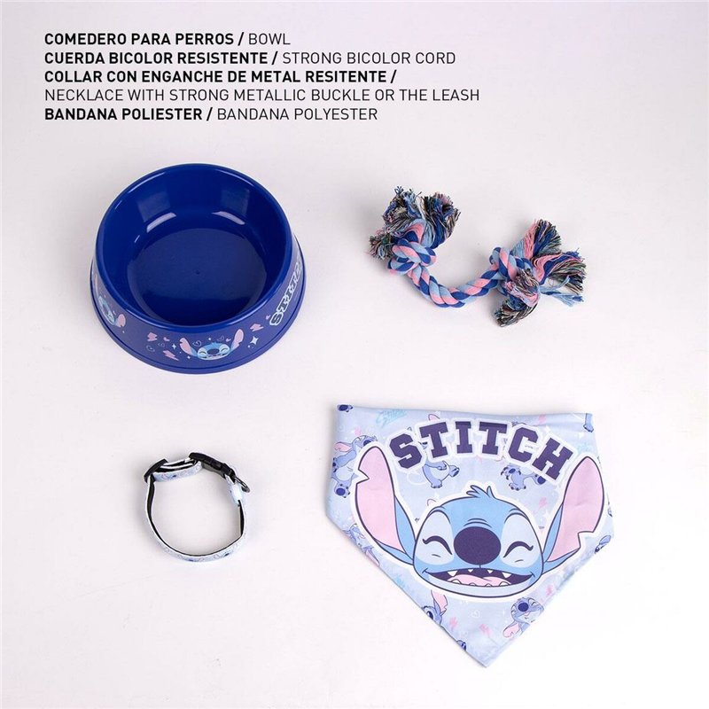 Image secondaire de Coffret cadeau Stitch Bleu Multicomposition Chien 4 Pièces