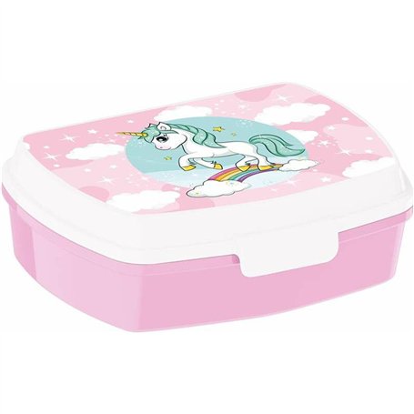 Boîte à lunch Stor Rose polypropylène Licorne Rectangulaire