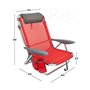Chaise de Plage Colorbaby 51 x 45 x 76 cm Rouge