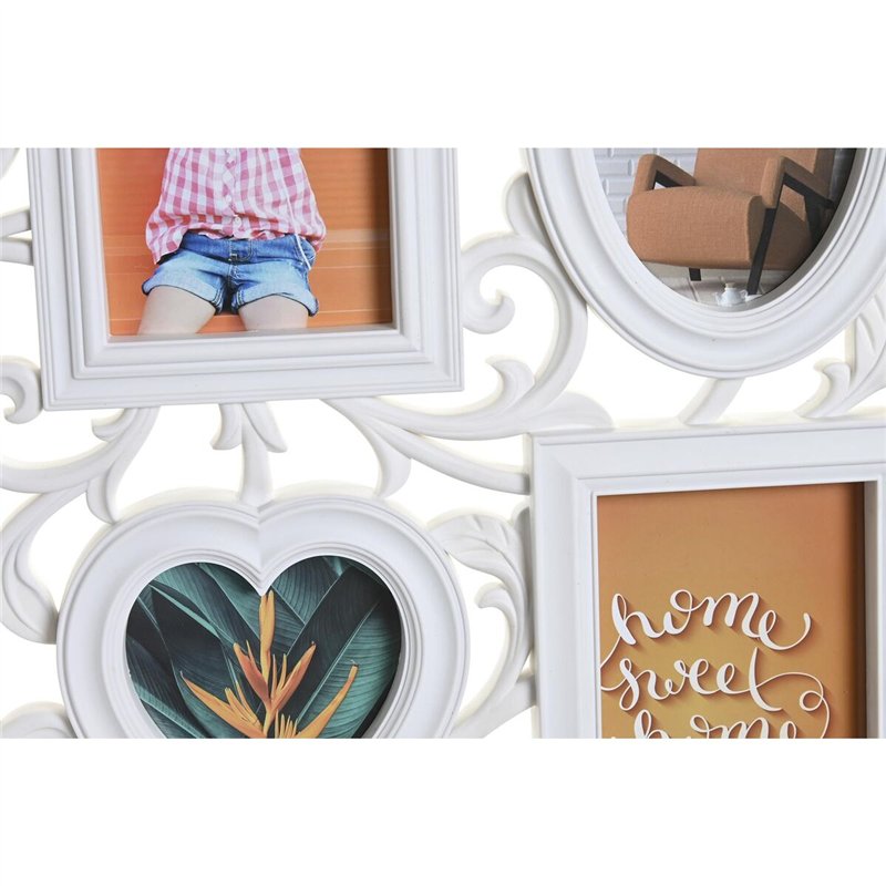 Image secondaire de Cadre photo DKD Home Decor 8 photos Verre Blanc PP (58 x 2 x 37,5 cm) (2 Unités)