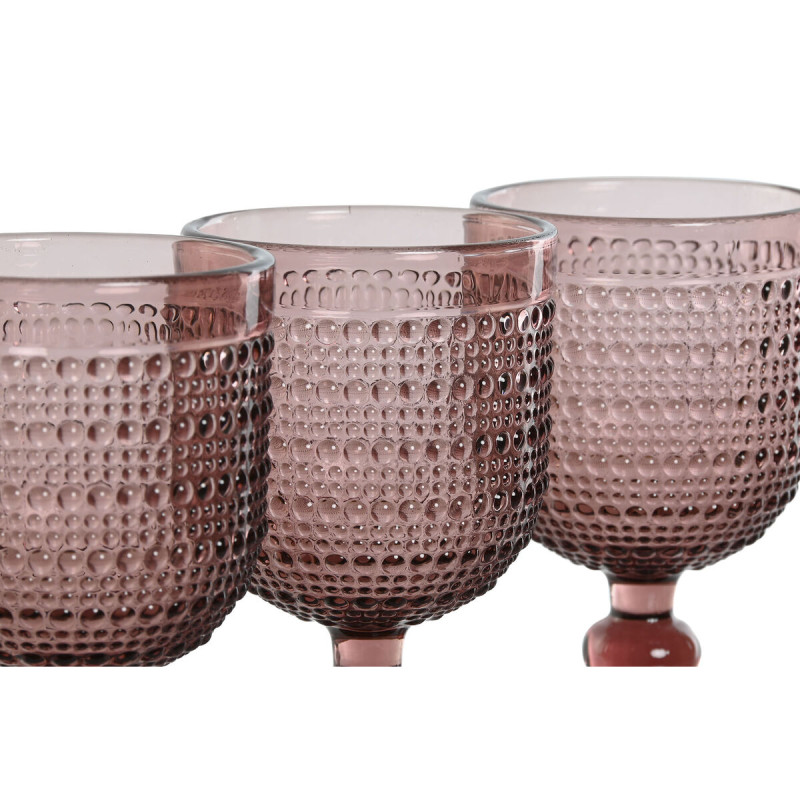Image secondaire de Set de Verres Home ESPRIT Rose Verre 240 ml (6 Unités)