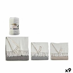 Housse de canapé ITEM NO.28 PLAIDS Marron Gris Naturel 180 x 240 cm Points (9 Unités)