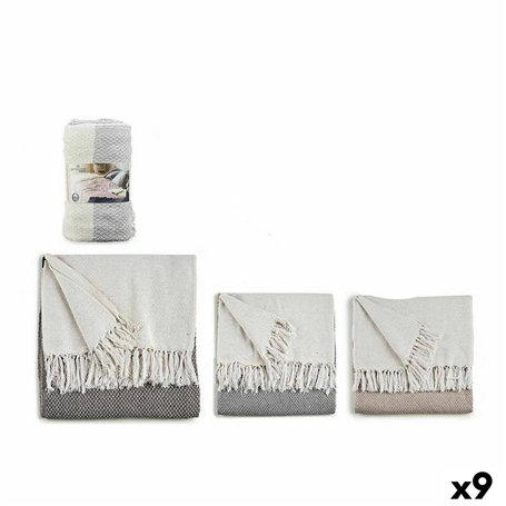 Housse de canapé ITEM NO.28 PLAIDS Marron Gris Naturel 180 x 240 cm Points (9 Unités)