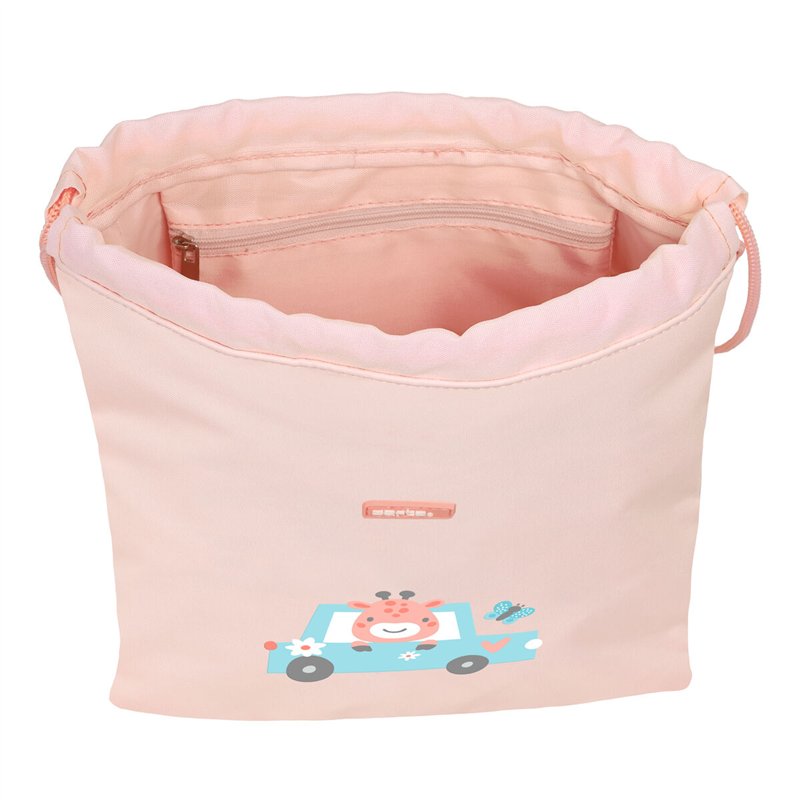 Image secondaire de Sac à dos serré par des ficelles Safta Jirafa Corail 26 x 34 x 1 cm