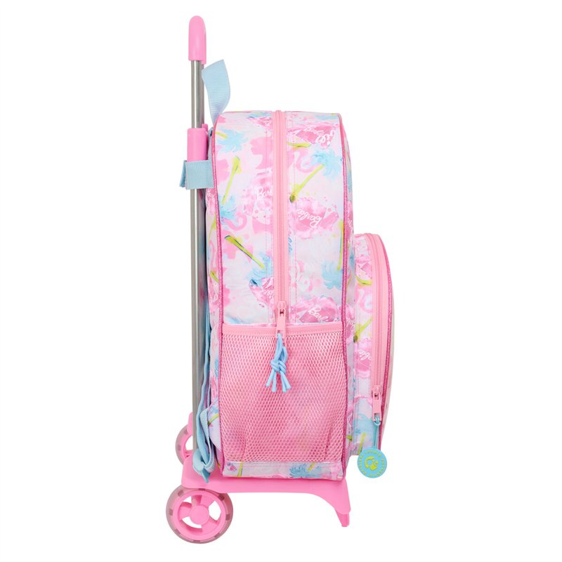 Image secondaire de Cartable à roulettes Barbie Painterly Rose Bleu ciel 33 x 42 x 14 cm
