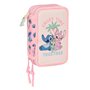 Trousse Scolaire avec Accessoires Lilo & Stitch Beach Rose 12,5 x 19,5 x 5,5 cm 37 Pièces