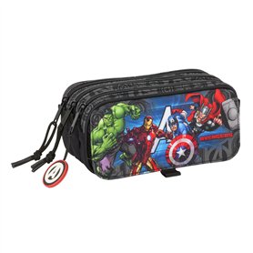 Trousse Fourre-Tout Triple The Avengers Vendetta Noir 21,5 x 10 x 8 cm