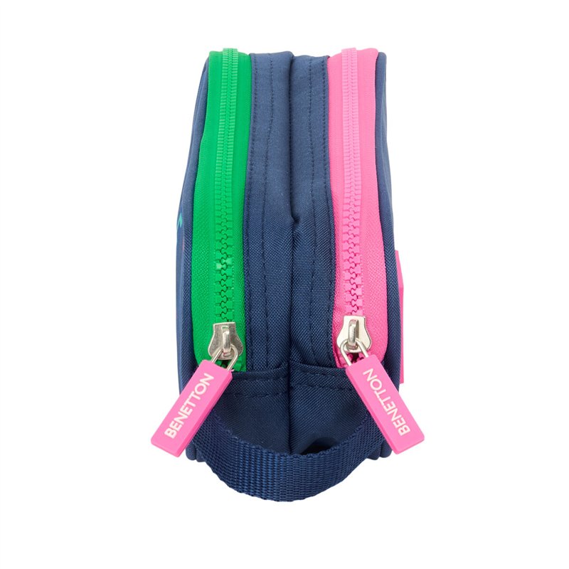Image secondaire de Trousse Fourre-Tout Double Benetton Damero Blue marine 21 x 8 x 6 cm
