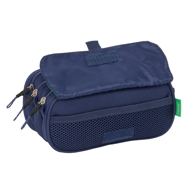Image secondaire de Trousse Fourre-Tout Triple Benetton Flag Blue marine 21,5 x 10 x 8 cm