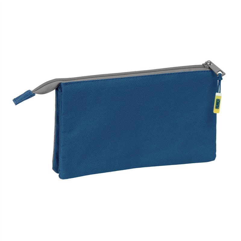 Image secondaire de Trousse Fourre-Tout Triple Munich Street Bleu Gris 22 x 12 x 3 cm