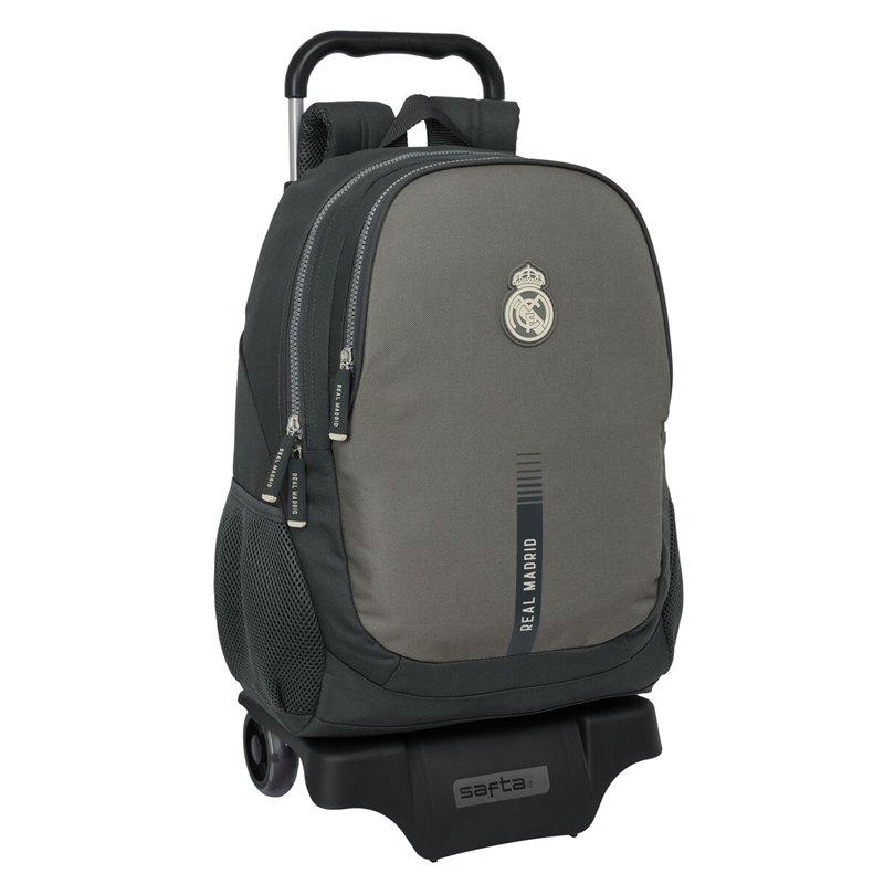 Cartable à roulettes Real Madrid C.F. Gris 32 x 44 x 16 cm