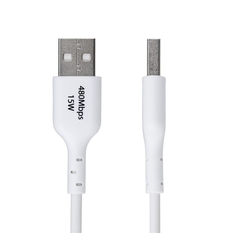 Image secondaire de Câble USB Startech USB2AC1MNCWHE Blanc 1 m