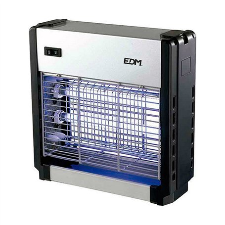 Tue-insectes électriques EDM 06011 Noir Argenté 12 W 25,5 x 9 x 26 cm Professionnel