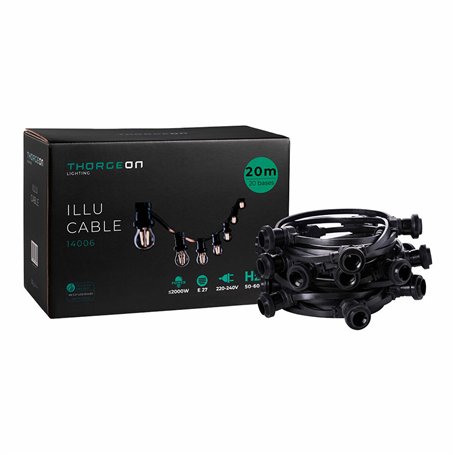 Guirlande lumineuse Thorgeon Noir 2000 W 20 m 20