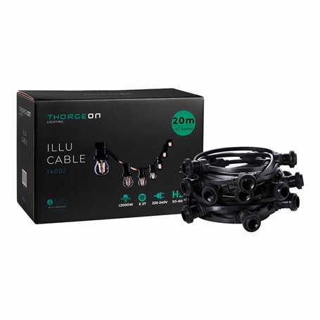 Guirlande lumineuse Thorgeon Noir 2000 W 20 m 40